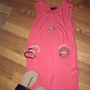 Pink sleeveless dress